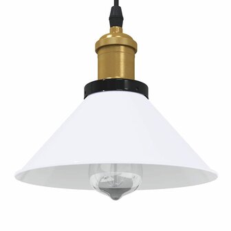 Hanglamp in hoogte verstelbaar E27 &Oslash;22 cm metaal glanzend wit