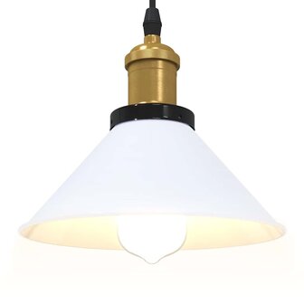 Hanglamp in hoogte verstelbaar E27 &Oslash;22 cm metaal glanzend wit