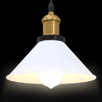 Hanglamp in hoogte verstelbaar E27 &Oslash;22 cm metaal glanzend wit