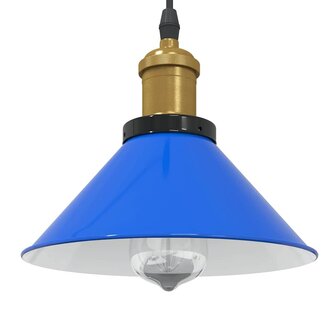 Hanglamp in hoogte verstelbaar E27 &Oslash;22 cm metaal donkerblauw