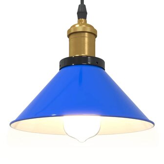 Hanglamp in hoogte verstelbaar E27 &Oslash;22 cm metaal donkerblauw