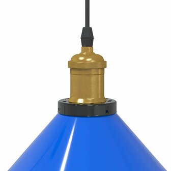 Hanglamp in hoogte verstelbaar E27 &Oslash;22 cm metaal donkerblauw