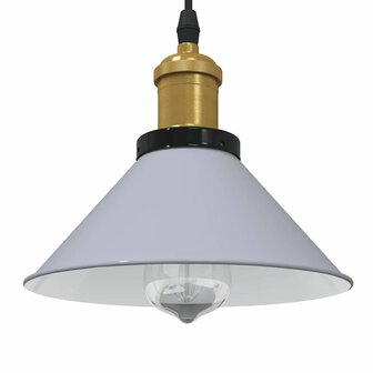 Hanglamp in hoogte verstelbaar E27 &Oslash;22 cm metaal glanzend grijs