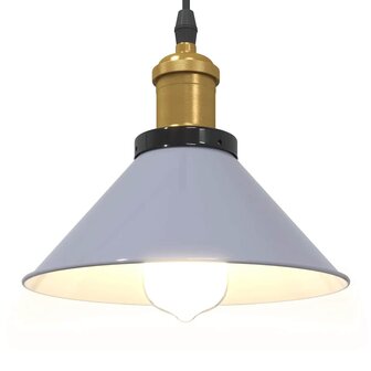 Hanglamp in hoogte verstelbaar E27 &Oslash;22 cm metaal glanzend grijs