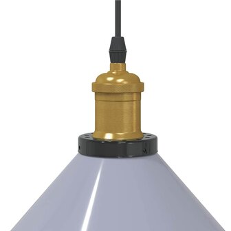 Hanglamp in hoogte verstelbaar E27 &Oslash;22 cm metaal glanzend grijs