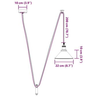Hanglamp in hoogte verstelbaar E27 &Oslash;22 cm metaal glanzend grijs