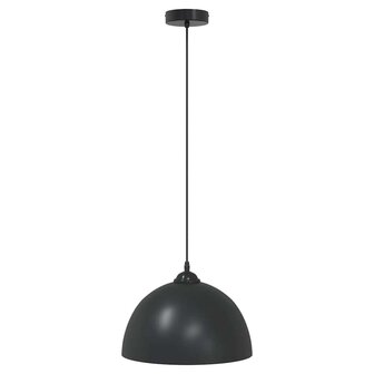 Hanglampen 2 st In hoogte verstelbaar E27 30 cm metaal zwart