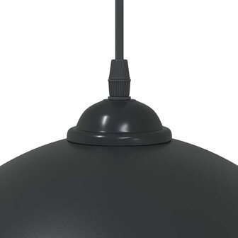 Hanglampen 2 st In hoogte verstelbaar E27 30 cm metaal zwart
