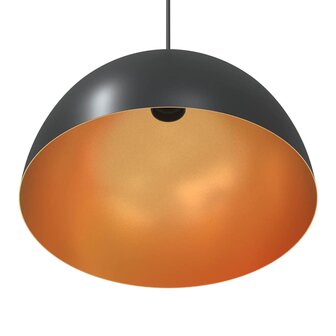 Hanglampen 2 st In hoogte verstelbaar E27 30 cm metaal zwart