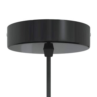 Hanglamp in hoogte verstelbaar E27 &Oslash;22 cm metaal glanzend zwart
