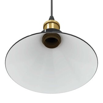 Hanglamp in hoogte verstelbaar E27 &Oslash;22 cm metaal glanzend zwart