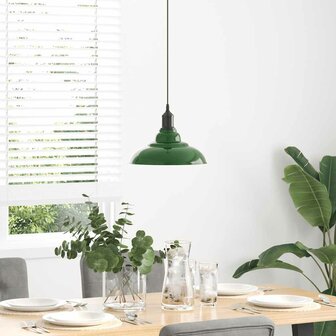Hanglamp in hoogte verstelbaar E27 &Oslash;31 cm metaal glanzend groen