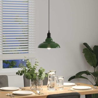 Hanglamp in hoogte verstelbaar E27 &Oslash;31 cm metaal glanzend groen
