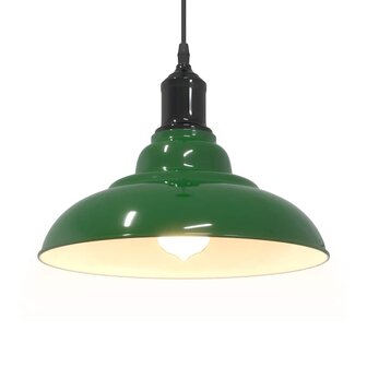 Hanglamp in hoogte verstelbaar E27 &Oslash;31 cm metaal glanzend groen