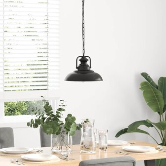 Hanglamp E27 &Oslash; 31 cm ijzer zwart