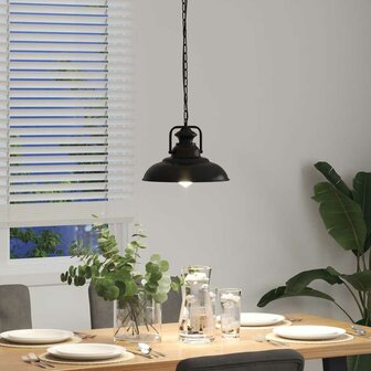 Hanglamp E27 &Oslash; 31 cm ijzer zwart
