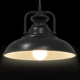 Hanglamp E27 &Oslash; 31 cm ijzer zwart