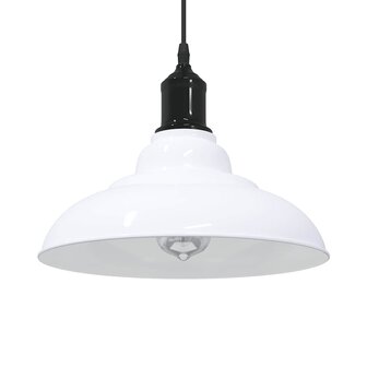 Hanglamp in hoogte verstelbaar E27 &Oslash;31 cm metaal glanzend wit