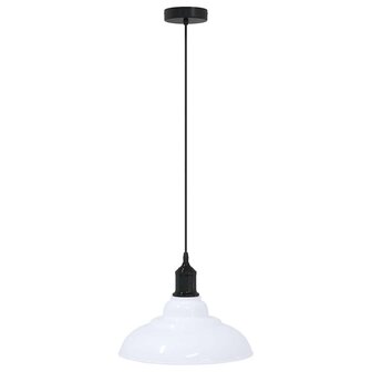 Hanglamp in hoogte verstelbaar E27 &Oslash;31 cm metaal glanzend wit