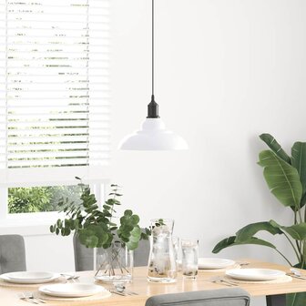Hanglamp in hoogte verstelbaar E27 &Oslash;31 cm metaal glanzend wit