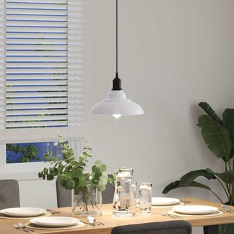 Hanglamp in hoogte verstelbaar E27 &Oslash;31 cm metaal glanzend wit
