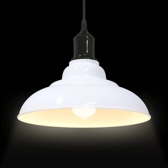 Hanglamp in hoogte verstelbaar E27 &Oslash;31 cm metaal glanzend wit