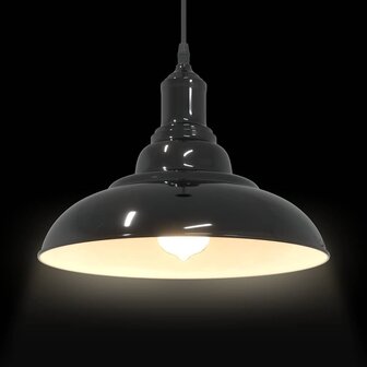 Hanglamp in hoogte verstelbaar E27 &Oslash;31 cm metaal glanzend zwart