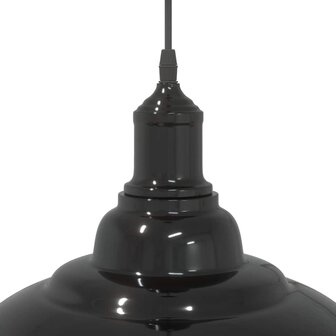 Hanglamp in hoogte verstelbaar E27 &Oslash;31 cm metaal glanzend zwart