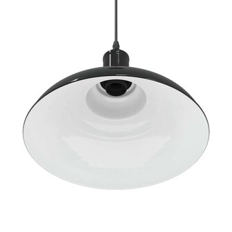Hanglamp in hoogte verstelbaar E27 &Oslash;31 cm metaal glanzend zwart