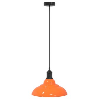 Hanglamp in hoogte verstelbaar E27 &Oslash;31cm metaal glanzend oranje