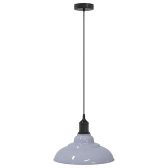 Hanglamp in hoogte verstelbaar E27 &Oslash;31 cm metaal glanzend grijs