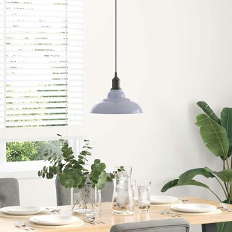 Hanglamp in hoogte verstelbaar E27 &Oslash;31 cm metaal glanzend grijs