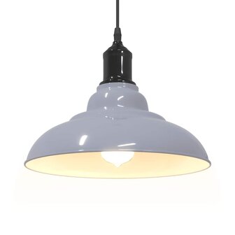 Hanglamp in hoogte verstelbaar E27 &Oslash;31 cm metaal glanzend grijs