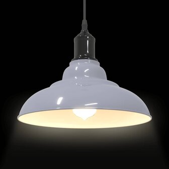 Hanglamp in hoogte verstelbaar E27 &Oslash;31 cm metaal glanzend grijs