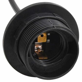 Hanglamp met 6 lamphouders E27 metaal zwart