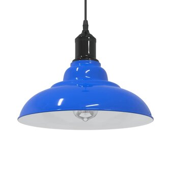 Hanglamp in hoogte verstelbaar E27 &Oslash;31 cm metaal donkerblauw