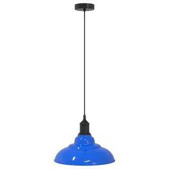 Hanglamp in hoogte verstelbaar E27 &Oslash;31 cm metaal donkerblauw
