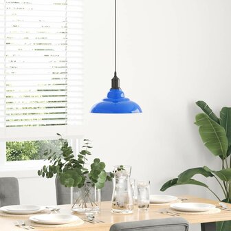 Hanglamp in hoogte verstelbaar E27 &Oslash;31 cm metaal donkerblauw