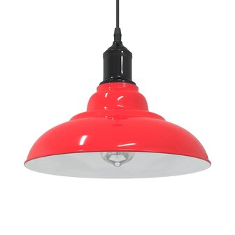 Hanglamp in hoogte verstelbaar E27 &Oslash;31 cm metaal glanzend rood