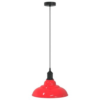 Hanglamp in hoogte verstelbaar E27 &Oslash;31 cm metaal glanzend rood