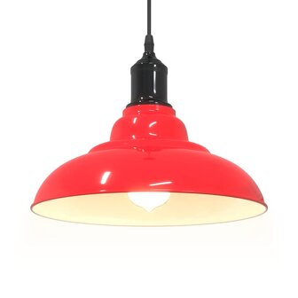 Hanglamp in hoogte verstelbaar E27 &Oslash;31 cm metaal glanzend rood
