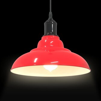 Hanglamp in hoogte verstelbaar E27 &Oslash;31 cm metaal glanzend rood