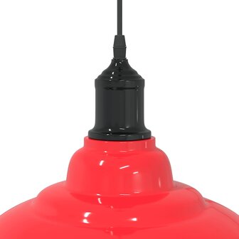 Hanglamp in hoogte verstelbaar E27 &Oslash;31 cm metaal glanzend rood
