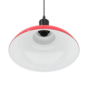 Hanglamp in hoogte verstelbaar E27 &Oslash;31 cm metaal glanzend rood