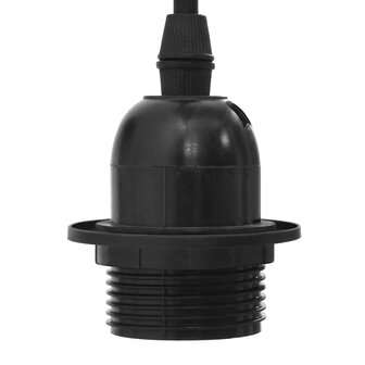 Hanglamp met 3 lamphouders E27 metaal zwart