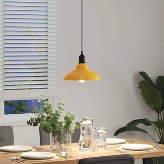 Hanglamp in hoogte verstelbaar E27 &Oslash;31 cm metaal glanzend geel