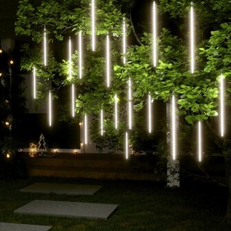 Meteoorlichten 20 st 720 LED&#039;s binnen/buiten 50 cm koudwit