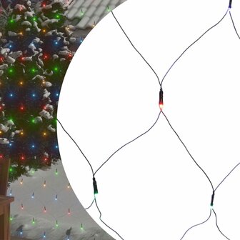 Kerstnetverlichting 306 LED&#039;s binnen/buiten 3x3 m meerkleurig