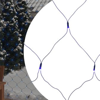 Kerstnetverlichting 544 LED&#039;s binnen en buiten 4x4 m blauw