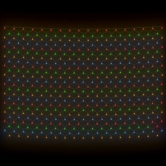 Kerstnetverlichting 544 LED&#039;s binnen/buiten 4x4 m meerkleurig
